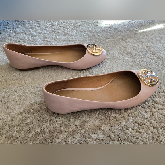 Tory Burch Benton 2 Ballet Flats Sea Shell Pink Size 7.5 - Picture 2 of 11